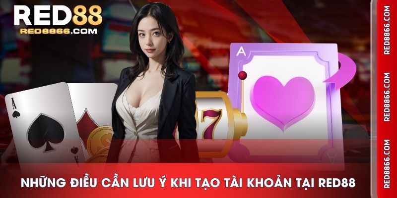 Những điều cần lưu ý khi tạo tài khoản tại RED88
